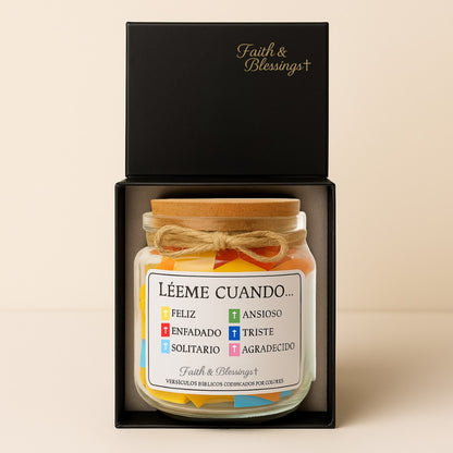 Frasco de Versículos Bíblicos (Caja de Regalo Incluida)
